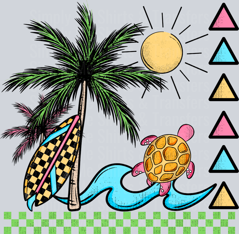 Summer turtle grunge