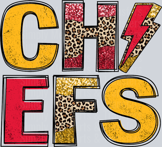 Grunge Sequin Chiefs