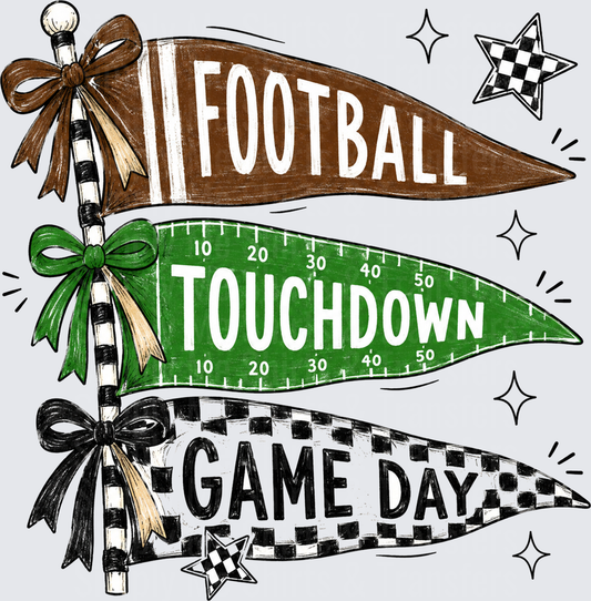 Football, Touchdown, Game Day Flag